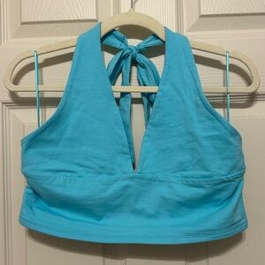 Garage Light Blue Halter Top Size Large